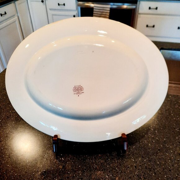 Large Antique Wedgwood Patrician "Bognor" Platter, 16" x 12 1/2" - Picture 4 of 8